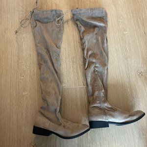 Qupid - Over the Knee Suede Boots